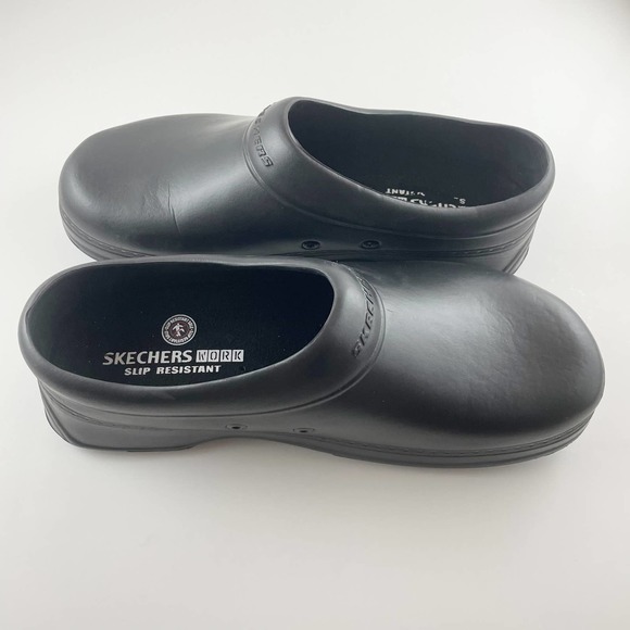 Skechers Men’s Work Slip-on Slip Resistant Casual Clog - Picture 4 of 10